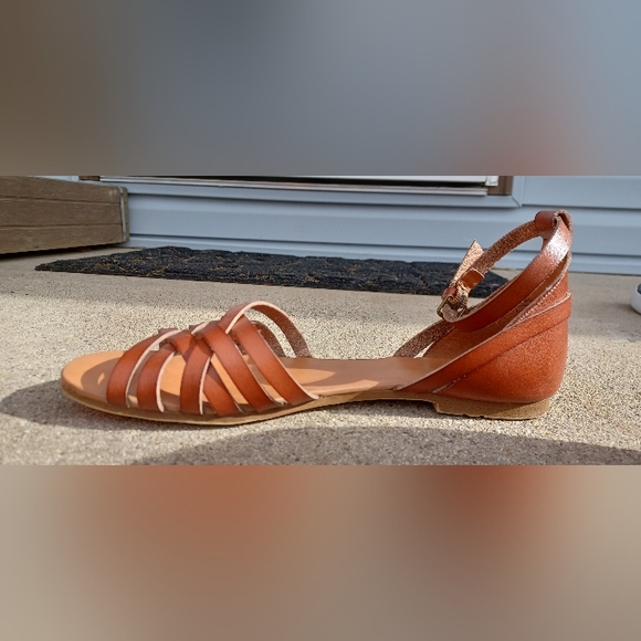 "Crown Vintage" Nayli sandals cognac/ bronze 9.5 - Picture 6 of 9